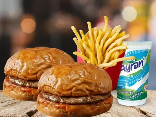 2'li Islak Hamburger Menü (50 g)