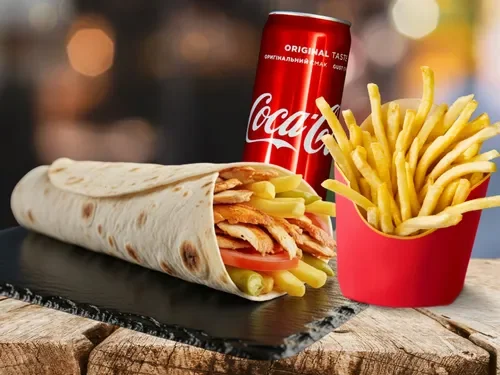 Tavuk Döner Dürüm Menü (100 g)