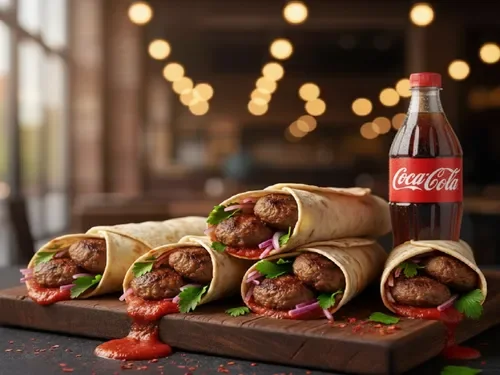 Beşli Mega Köfte Dürüm & Coca Cola Menü