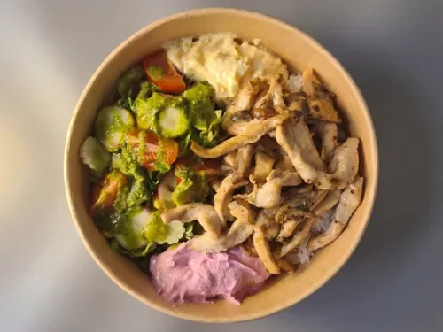 Kremalı Mantarlı Tavuk Bowl