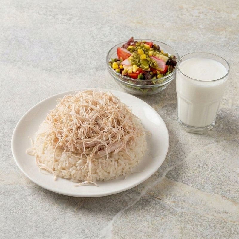 Tavuk Pilav + Salata + Ayran Menü
