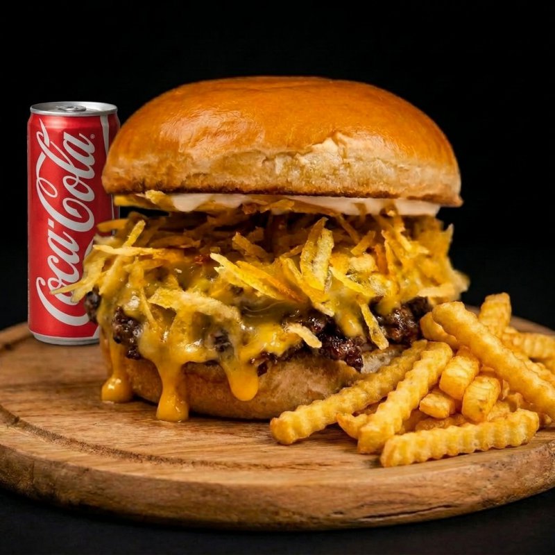 Roasted Garlic Burger Menü