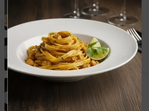 Köri Soslu Fettucine