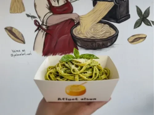 Pesto Soslu Fettuccine