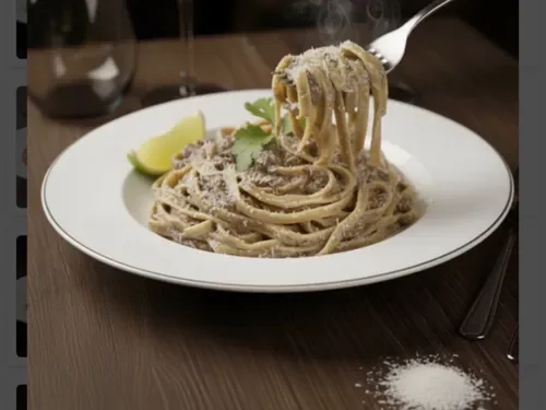 Köz Patlıcanlı Fettuccine