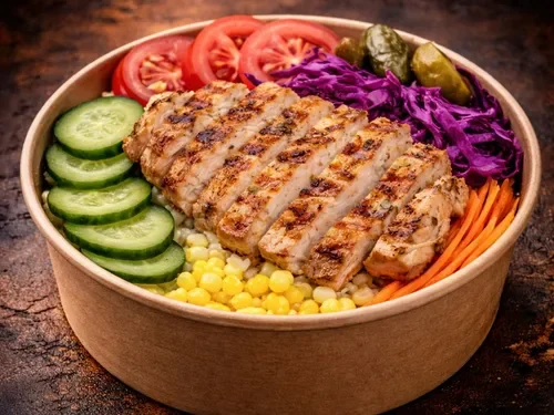 Küçük Çanakta Izgara Tavuk