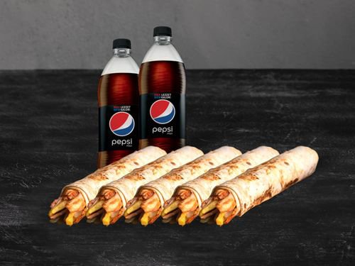 5'li Tavuk Döner Dürüm (Medium) Menü