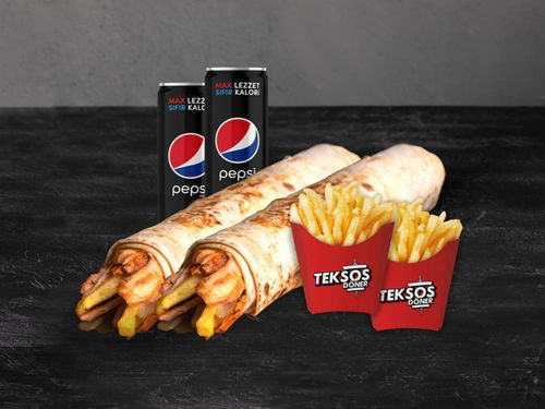 2'li Tavuk Döner Dürüm (Medium) Menü