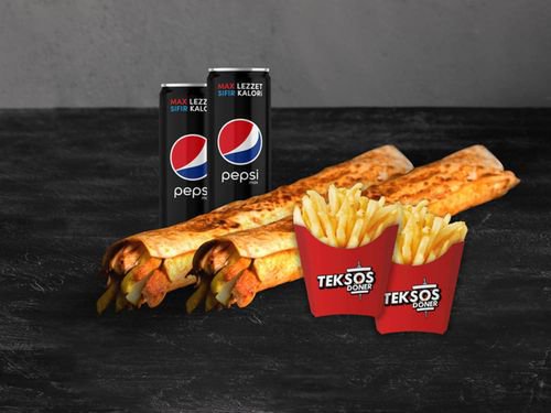 2'li Tavuk Döner Dürüm (Large) Menü