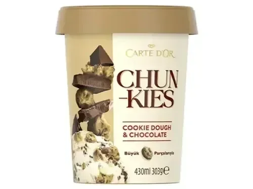 Carte D'or Chunkies Cookie Dough & Çikolata, Vanilyalı Dondurma
