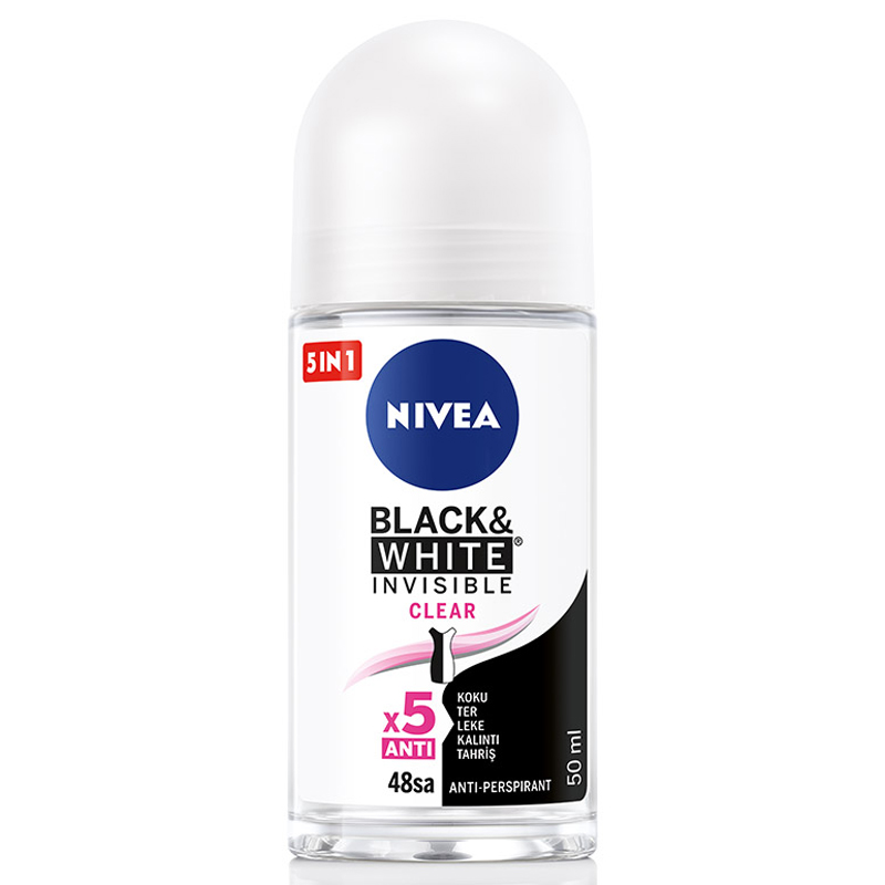 Nivea Black& White Invisible Clear Kadın Roll-on