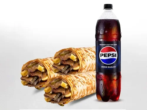 3'lü Et Döner Medium Dürüm Menü