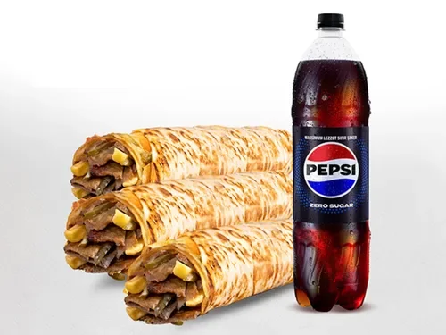 3'lü Et Döner Large Dürüm Menü