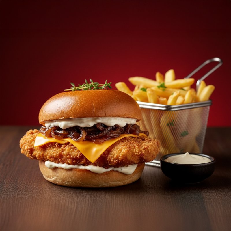 Trüflü Tavuk Burger