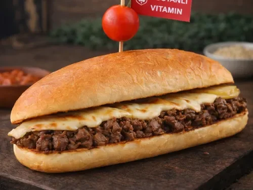 Kavurmalı Kaşarlı Sandviç