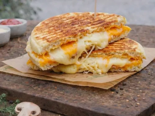 Üç Peynirli Bazlama Tost