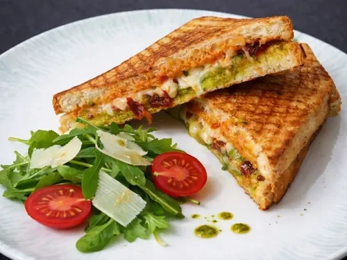 Ayvalık Ekmeğine Akdeniz Tost
