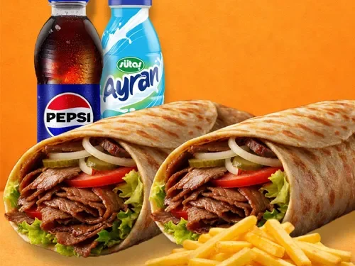 2'li Ankara Et Döner Dürüm Menü
