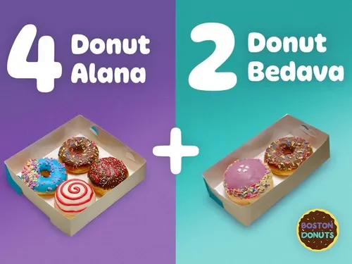 4 Alana 2 Bedava Donuts Menü