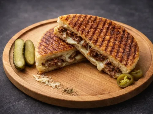 Kavurmalı Kaşarlı Tost Bazlama Ekmeğine