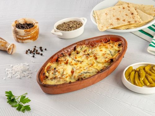 Fırında Kaşarlı Mantar