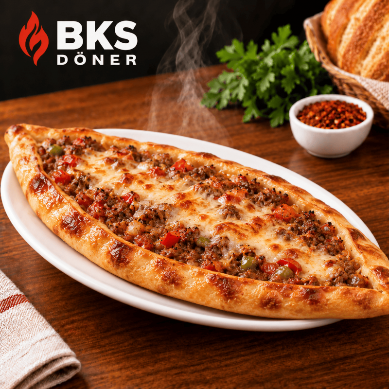 Kıymalı Kaşarlı Pide