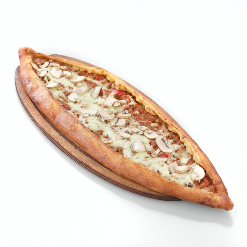 Kıymalı Kaşarlı Mantarlı Pide