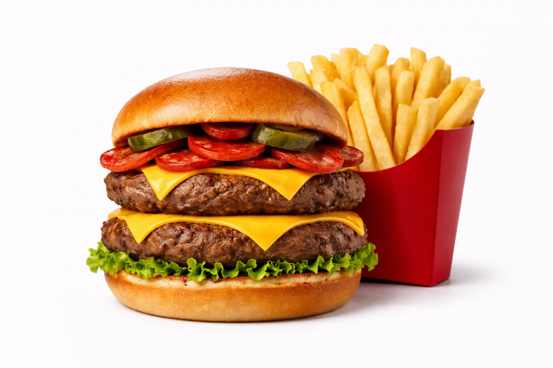 DOUBLE PEPERONI BURGER
