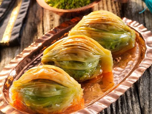 Fıstıklı Midye Baklava (Dilim)