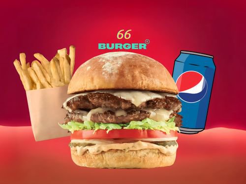 2 Katlı Et Burger Menü