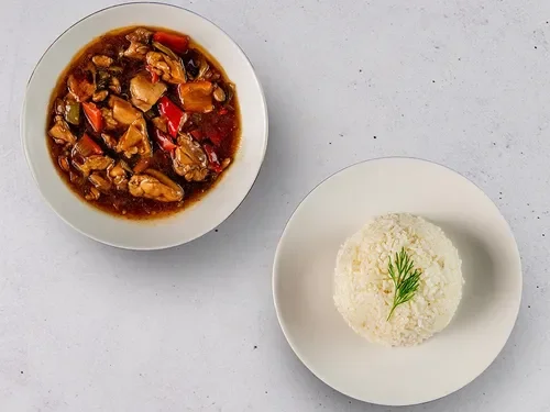 Barbekü Soslu Tavuk Sote & Pirinç Pilavı Xl