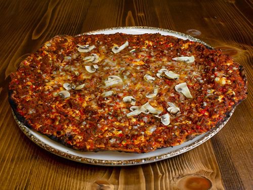 Mantarlı Lahmacun (Acılı)