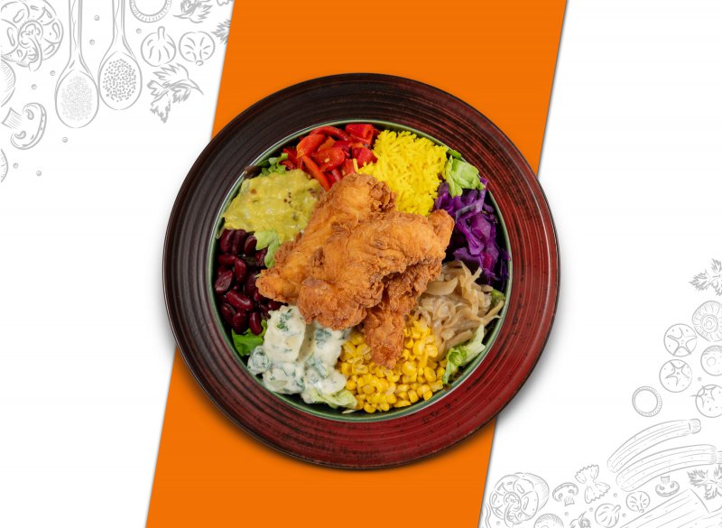 Çıtır Tavuklu Bowl Kase