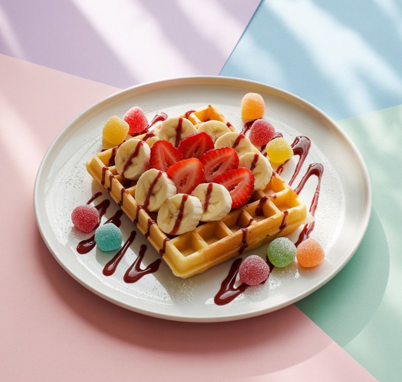 Meyveli Waffle