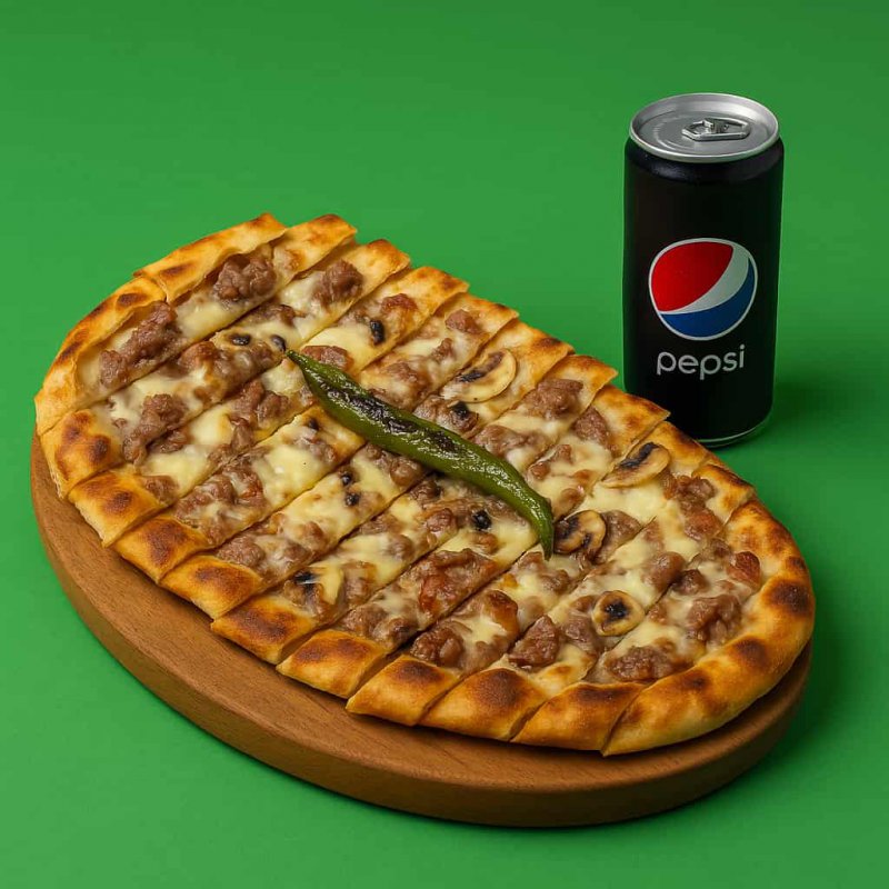 Yarı Kuşbaşı Yarı Kaşarlı Pide