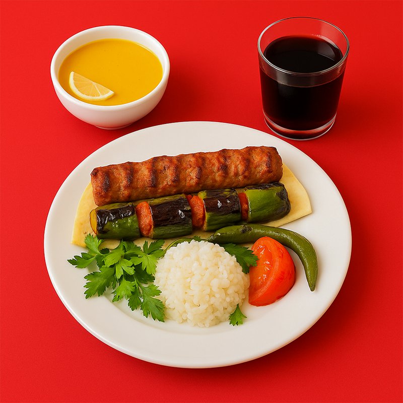 Çorba & Patlıcan Kebap & İçecek Menü
