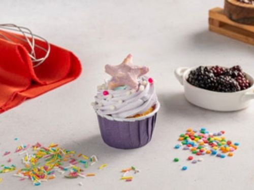 Böğürtlenli Cupcake