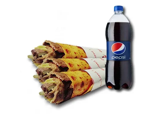 3'lü Et Döner Classic Dürüm Menü