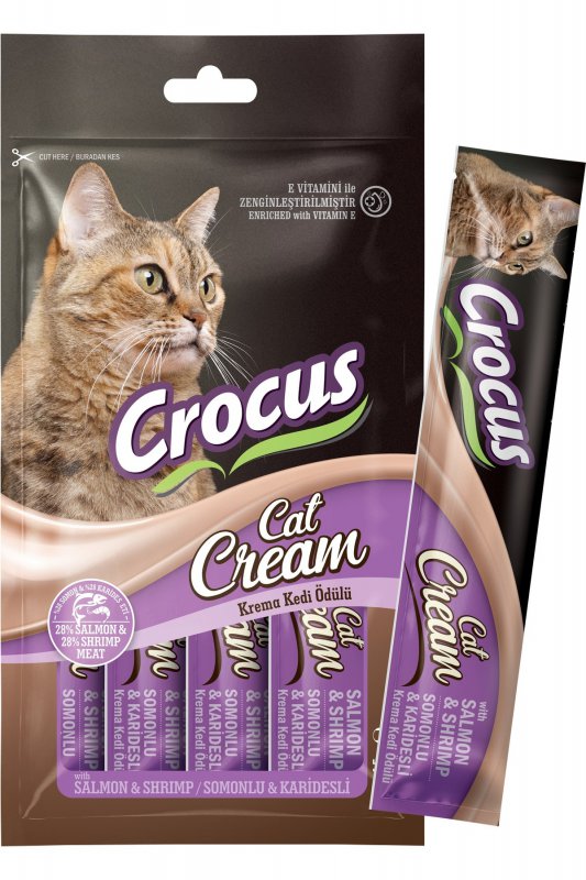 Crocus Yengeçli Krema Kedi Ödül Maması (4 x 15 g)