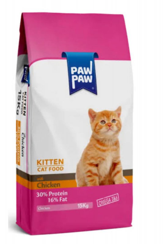 Pawpaw Tavuk Etli Yavru Kedi Maması (15 kg)