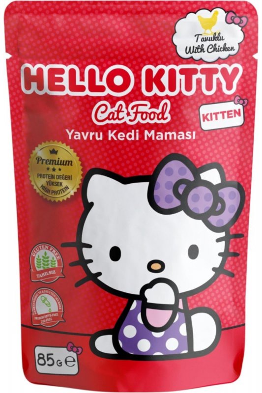 Hello Kitty Tahılsız Somonlu Yetişkin Kedi Konserve Maması (85 g)