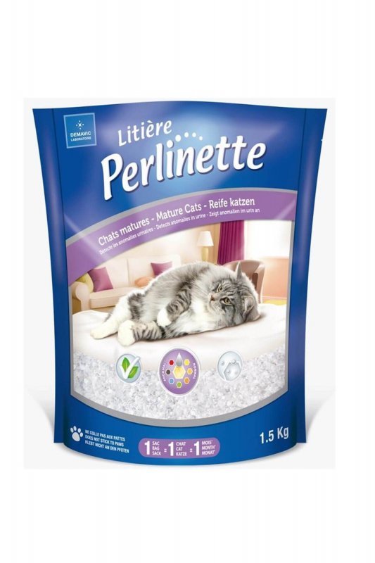 Perlinette Sensitive Kediler İçin Kristal Kalın Taneli Kedi Kumu (1,8 kg)