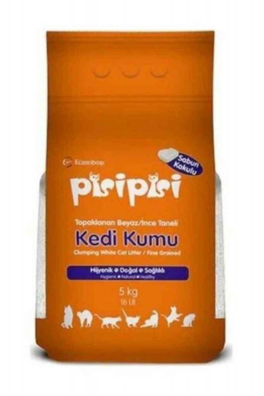 Eczacıbaşı Pisi Pisi Pudra Kokulu İnce Taneli Bentonit Kedi Kumu (10 kg)