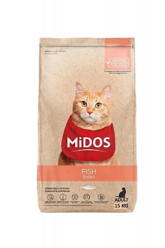 Midos Somonlu Kısırlaştırılmış Kedi Maması (15 kg)