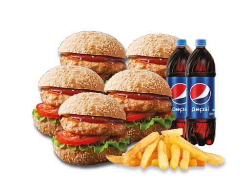 5'li Tavuk Burger Menü