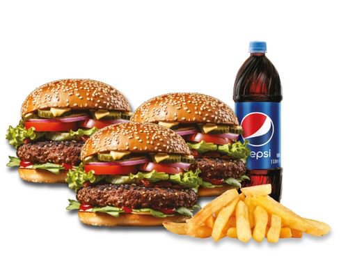3'lü Hamburger Menü