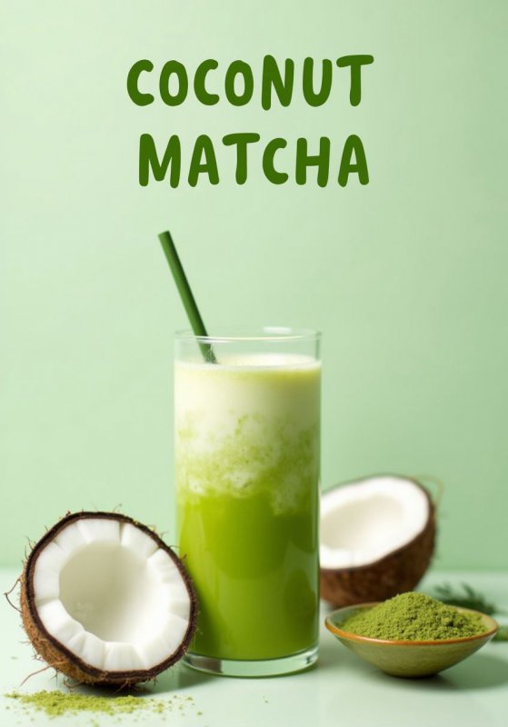 BUZLU COCONUT MATCHA LATTE