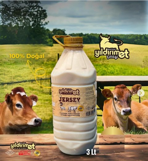 Yıldırım Jersey İnek Sütü 3 LT