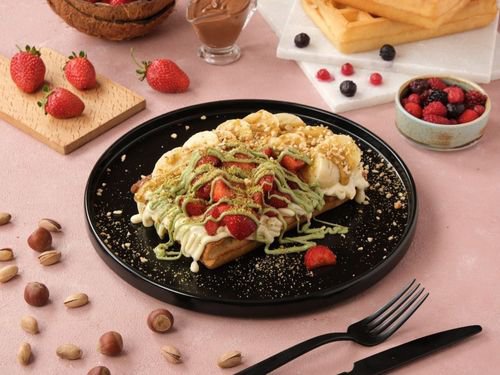 Karamel Fıstık Waffle (Büyük)