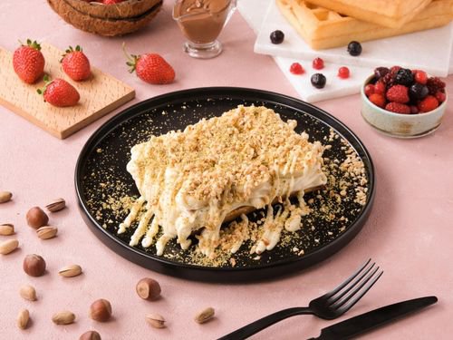 Beyaz Çikolatalı Muzlu Waffle (Küçük)